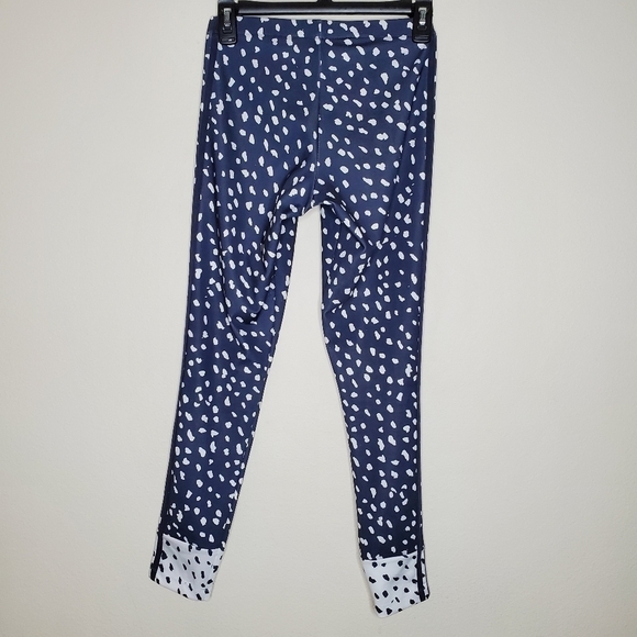 Adidas Originals Navy Blue High Rise 3 Striped Dot Printed Tight Leggings - Picture 8 of 12